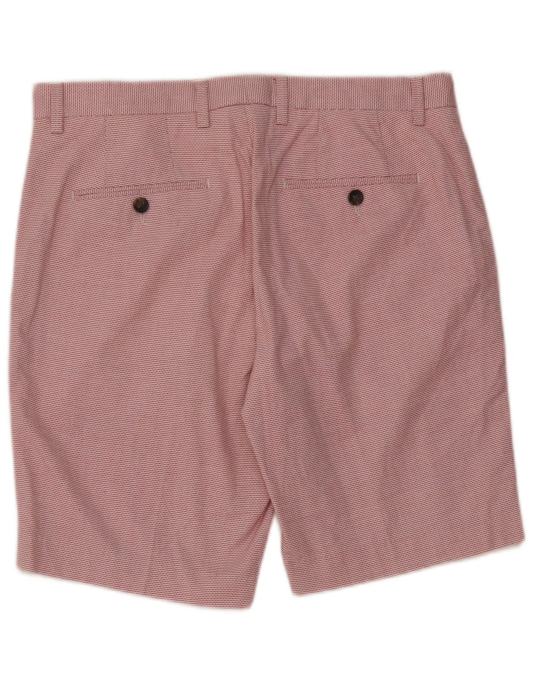REISS Herren-Chinoshorts W32 Mittelrote Nadelstreifen-Baumwolle
