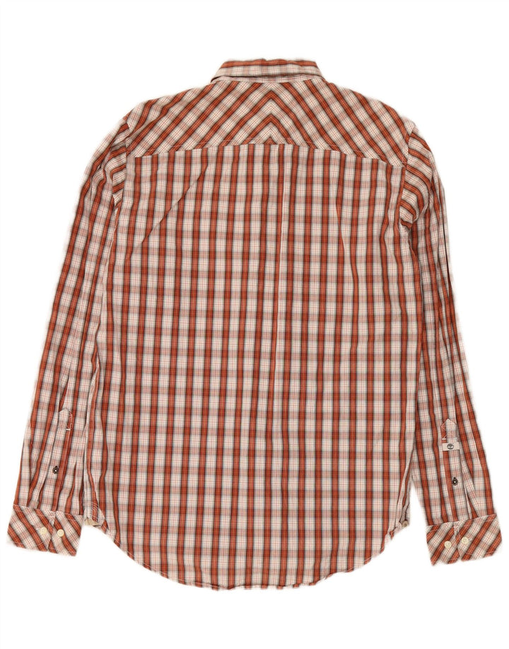 TIMBERLAND Mens Slim Fit Shirt Medium Red Check Cotton