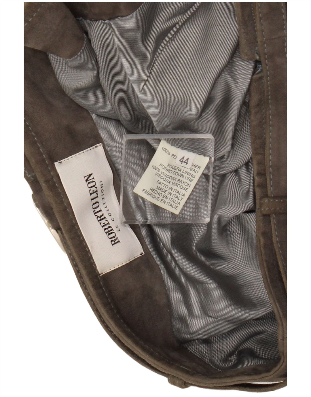 Vintage Damen Wildlederrock IT 44 Medium W26 Khaki Leder