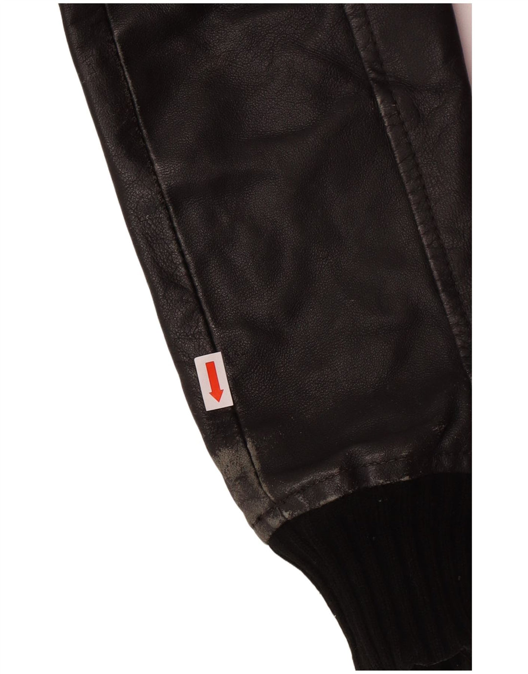 XDYE Damen-Lederjacke, UK 10, kleine schwarze Leder-Bikerjacke