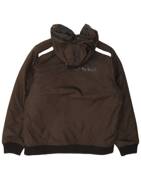 Lotto Jungen wattierte Jacke mit Kapuze und Grafik, 15–16 Jahre, XL, Braun, Farbblock