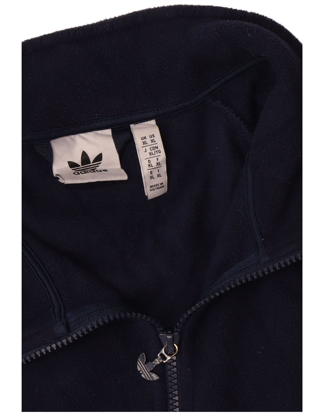 ADIDAS Herren Graphic Fleece Jacke UK 42 XL Marineblau Polyester