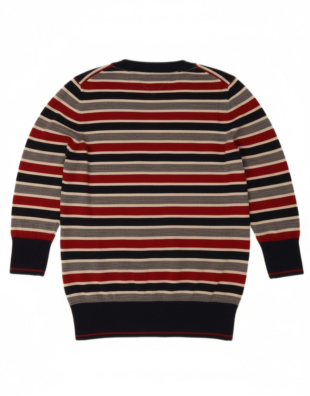 TOMMY HILFIGER Womens Boat Neck Jumper Sweater UK 12 Medium Multicoloured