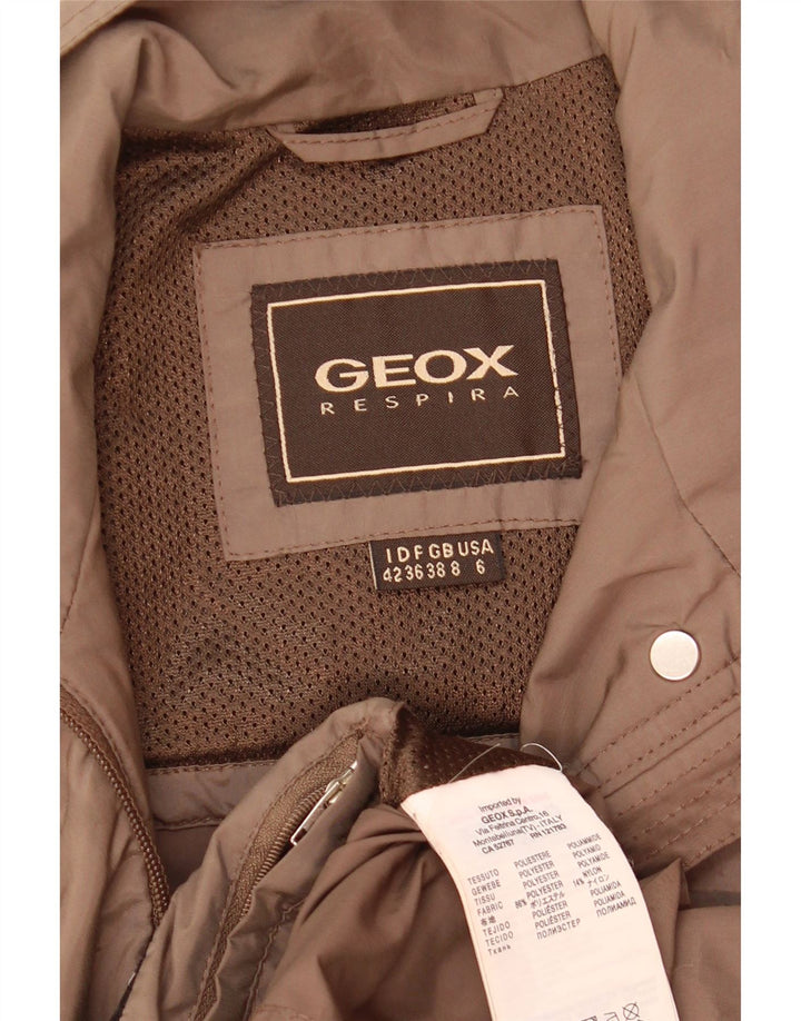 Geox Damen Respira Utility Jacke UK 8 Small Braun Polyester