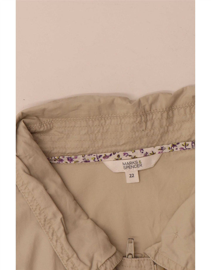 Marks & Spencer Damen Utility-Jacke UK 22 3XL Beige Baumwolle