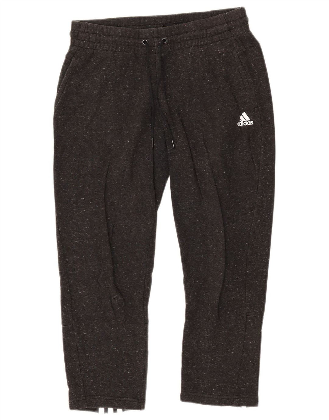 ADIDAS Crop-Trainingshose für Damen, UK 12/14, mittelgrau gefleckte Baumwolle