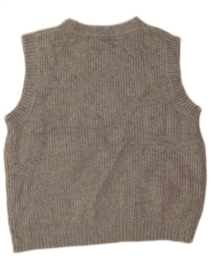 Marks & Spencer Damen Crop Vest Tank Top UK 10 Small Grau Polyester