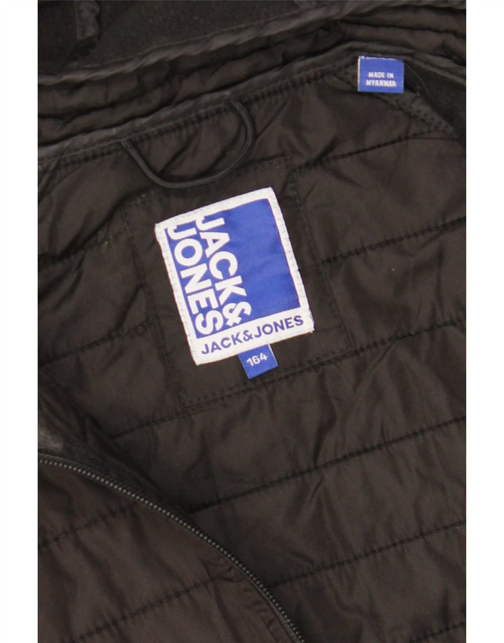 Jack & Jones Bomberjacke mit Kapuze für Jungen, 13–14 Jahre, Schwarz