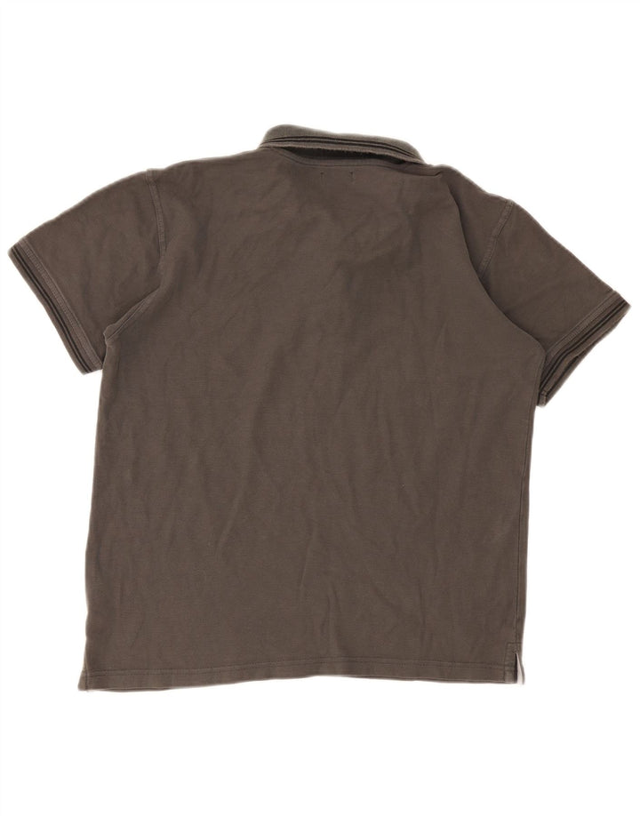Avirex Herren-Poloshirt, groß, grau gestreift, Baumwolle