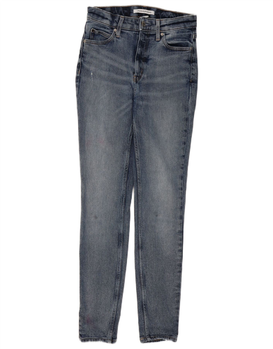 CALVIN KLEIN Damen Skinny Jeans W28 L30 Blaue Baumwolle