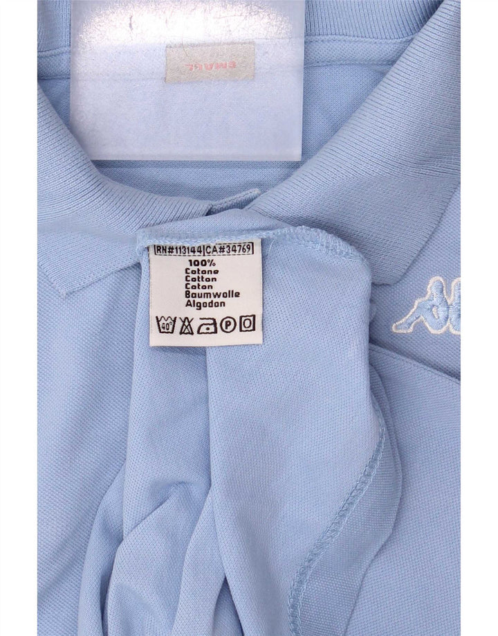Kappa Herren-Poloshirt, kleine blaue Baumwolle