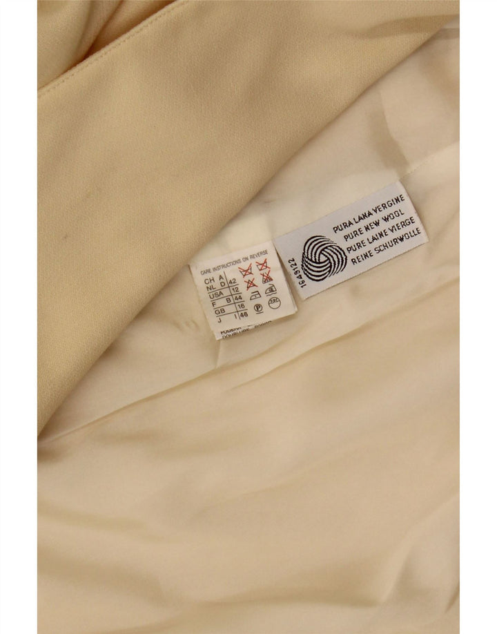 MARELLA Zweireihiger Blazer für Damen, UK 16, große gelbe Wolle