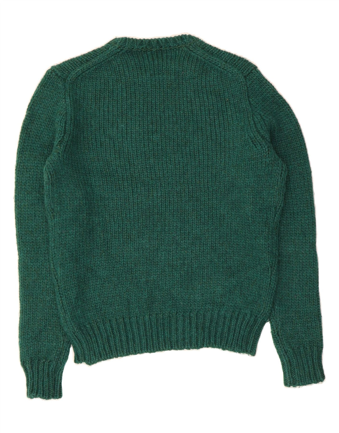 J. CREW Herren-Pullover mit Rundhalsausschnitt, mittelgrüne Wolle