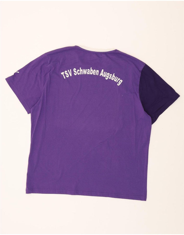 PUMA Herren Grafik T-Shirt Top XL Lila Colourblock Polyester