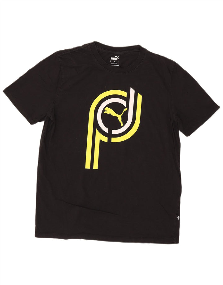 Puma Herren T-Shirt mit Grafik, Größe L, Schwarz