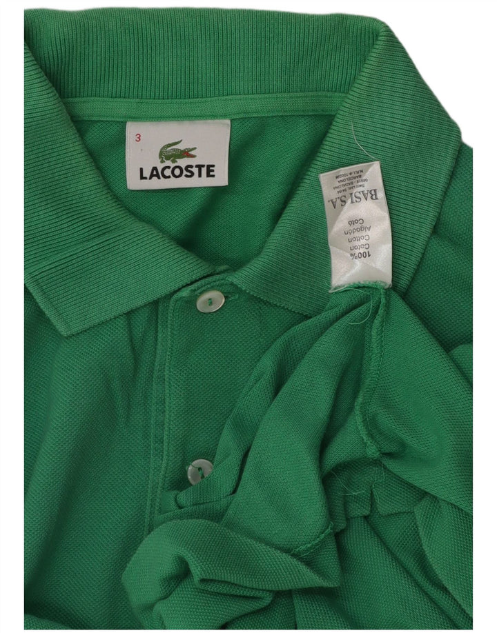 LACOSTE Herren-Poloshirt, Größe 3, klein, grüne Baumwolle