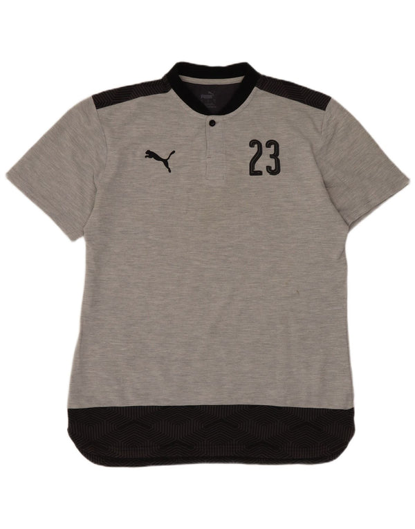 Puma Herren SSG Halvestorf/Herkendorf Grafik T-Shirt Top Large Grau Sport