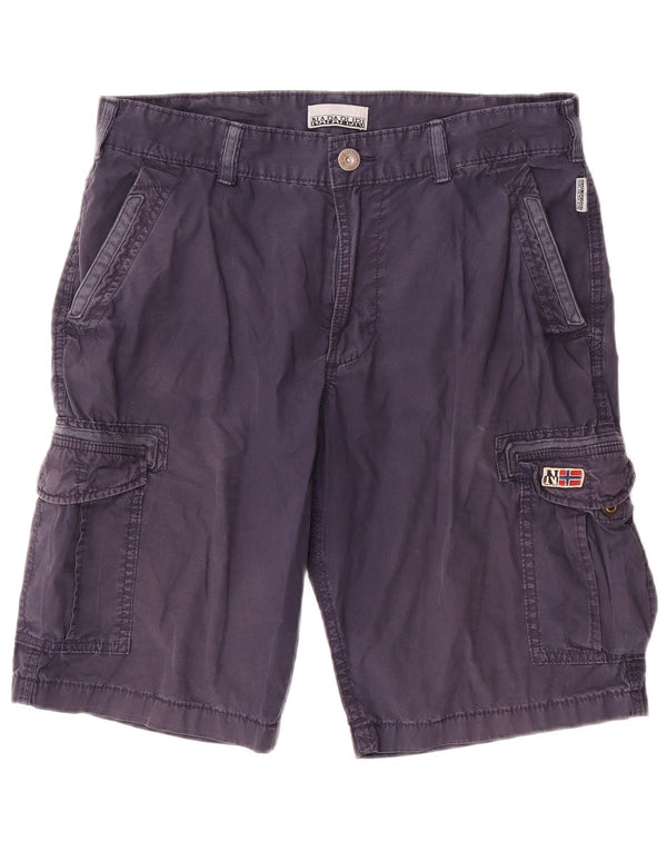 Napapijri Herren Cargoshorts W32 Medium Marineblau Baumwolle