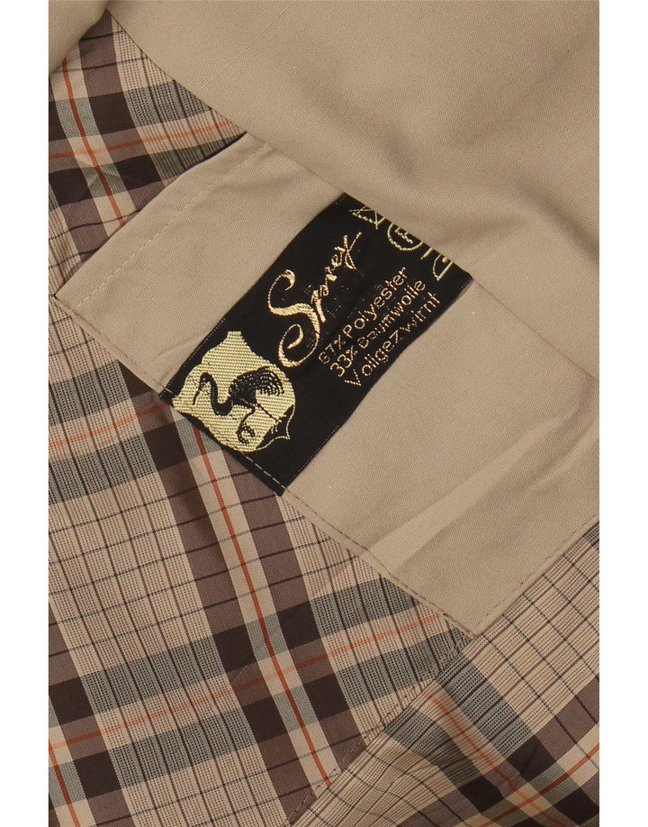 VINTAGE Herren Trenchcoat UK 40 Large Beige Polyester