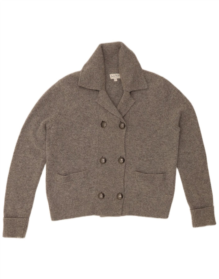 JACK WILLS Damen-Strickjacke in Übergröße, Gr. 10, Größe S, Grau
