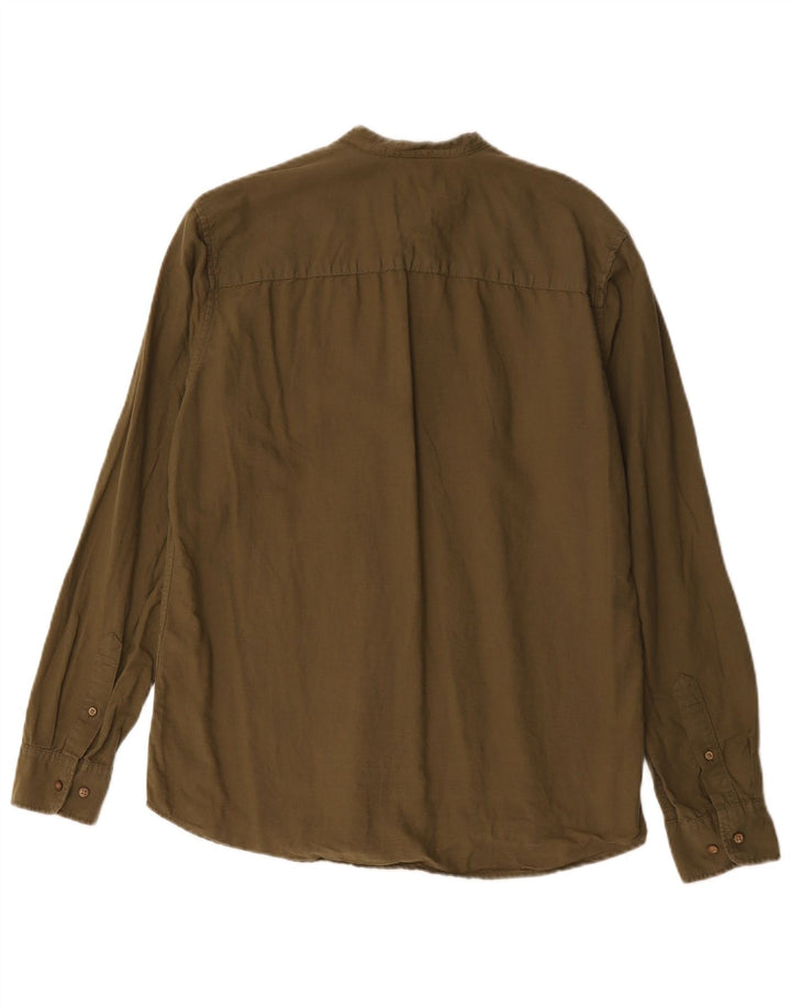 Jack & Jones Premium Slim Pullover-Hemd für Herren aus mittlerer Khaki-Baumwolle