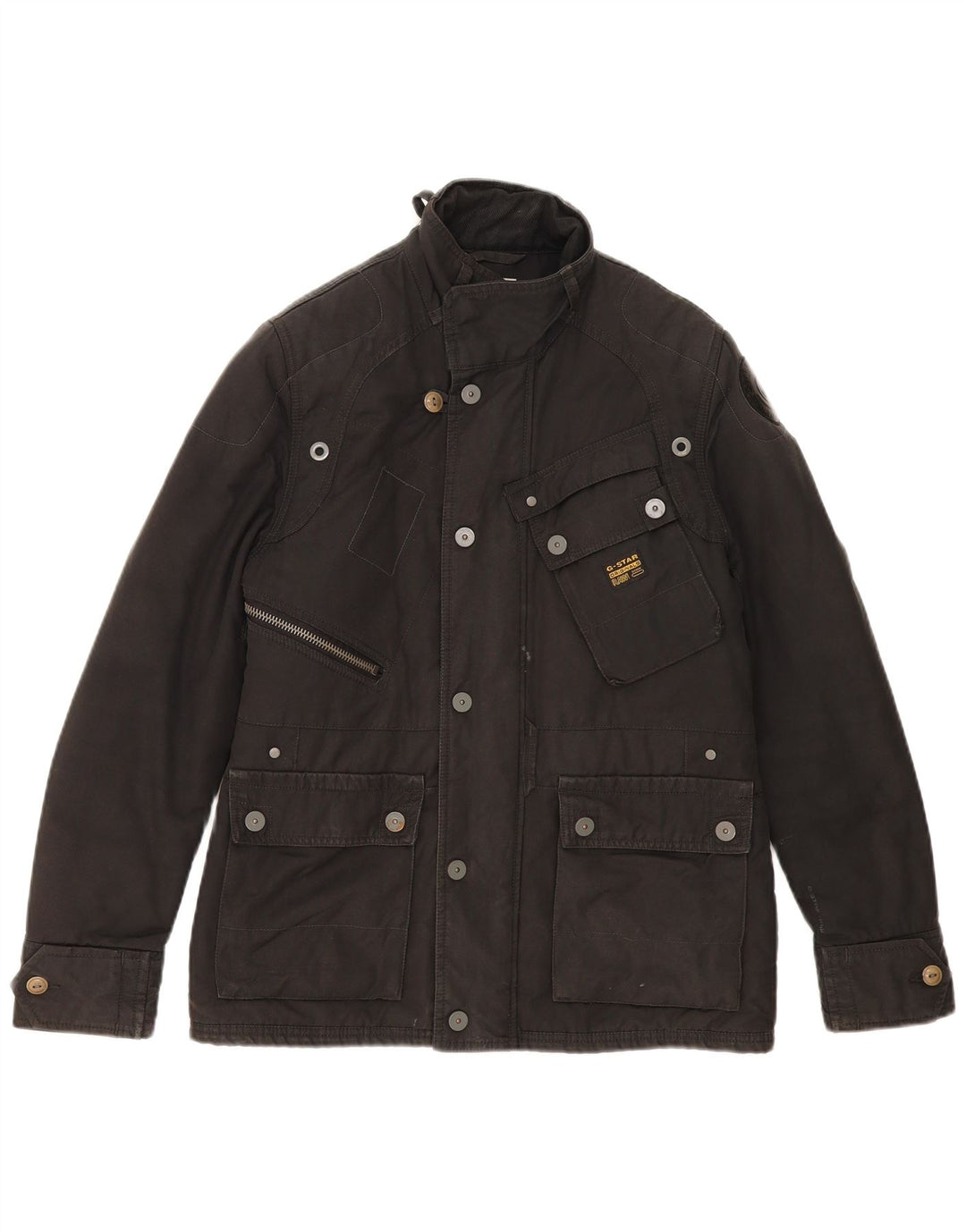 G-Star Herren Windjacke UK 36 Small Grau Baumwolle