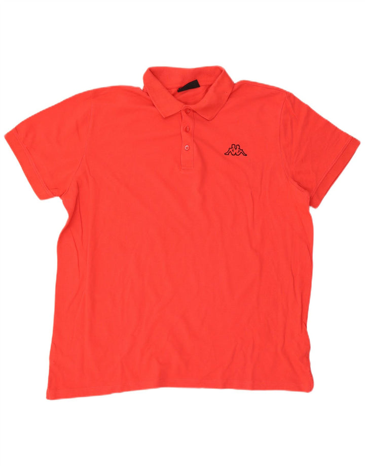 Kappa Herren Poloshirt 2XL rote Baumwolle