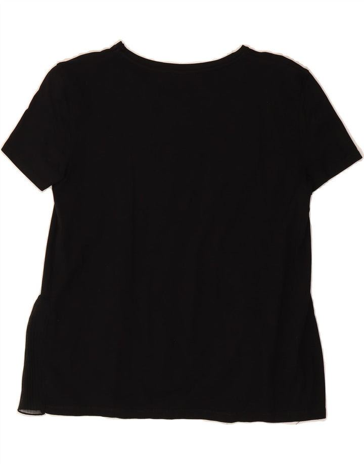 ZARA Womens T-Shirt Top UK 10 Small Black Vintage Zara and Second-Hand Zara from Messina Hembry 