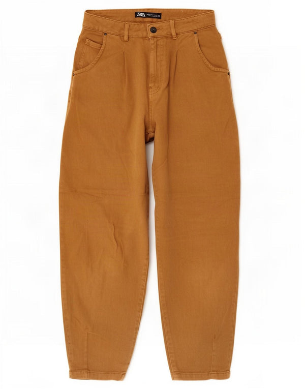 Lose Damenjeans von Zara, EU 34, 2XS, W26, L26, Beige