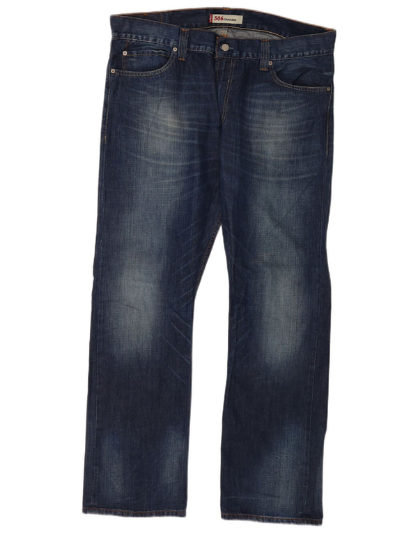 Levi's Herren 506 Standard Fit Straight Jeans W38 L32 Blaue Baumwolle