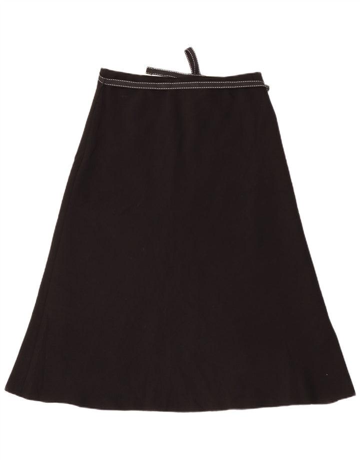 Marks & Spencer Damen A-Linienrock UK 10 Small W30 Schwarz Polyester