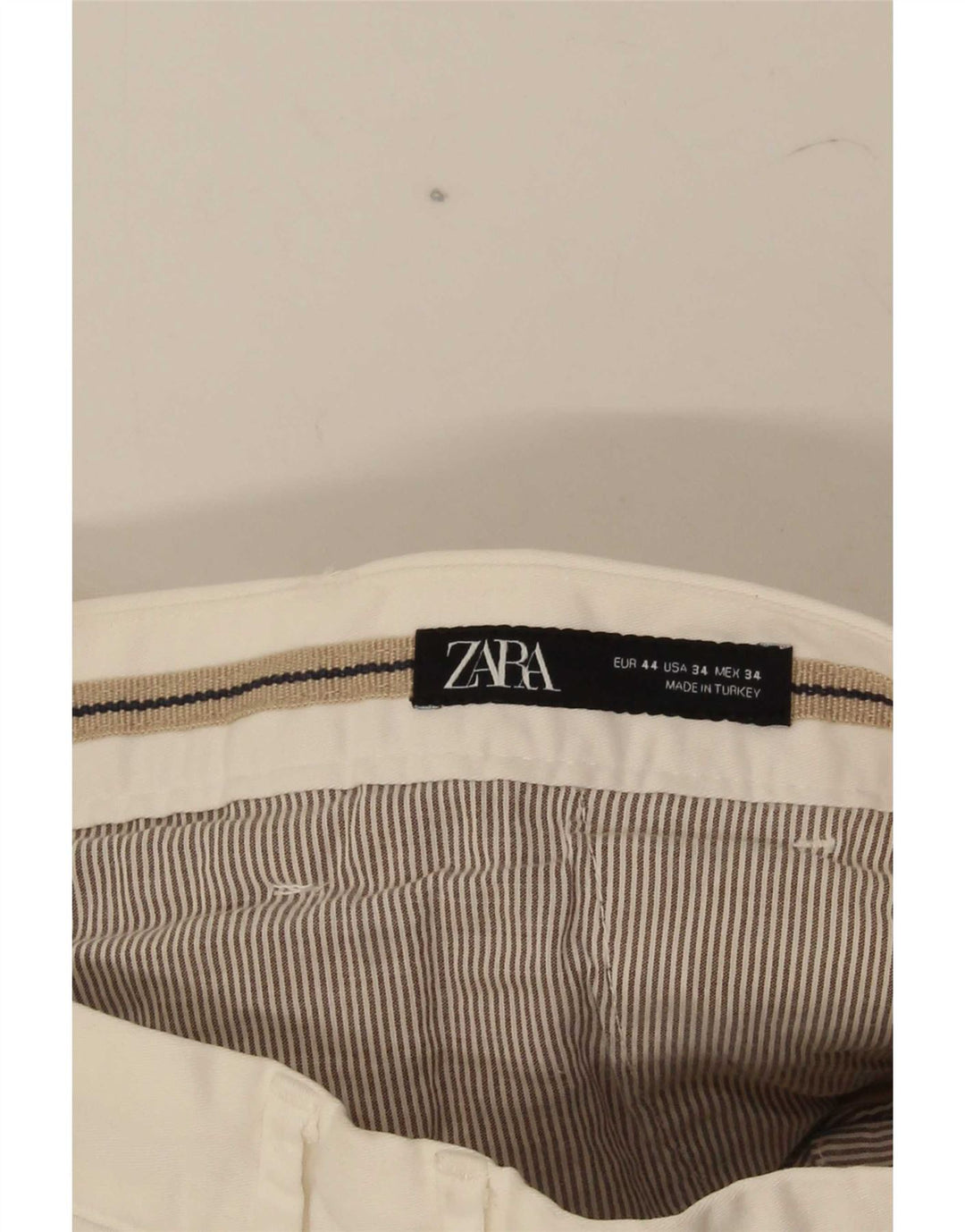 Zara Herren Pegged Chino Hose EU 44 Large W34 L26 Weiß