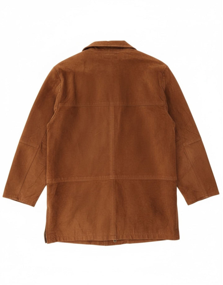 Sauria Damen Wildledermantel EU 44 XL Braunes Leder