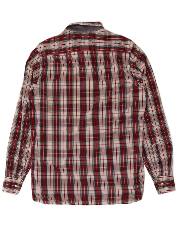 Tommy Hilfiger Herren-Hemd mit individueller Passform, klein, rot kariert, Baumwolle
