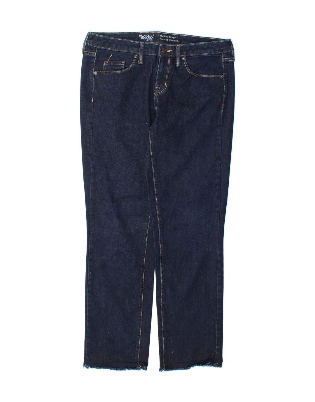 MOSSIMO Womens Mid Rise Straight Jeans US 6 Medium W28 L29 Navy Blue Vintage Mossimo and Second-Hand Mossimo from Messina Hembry 