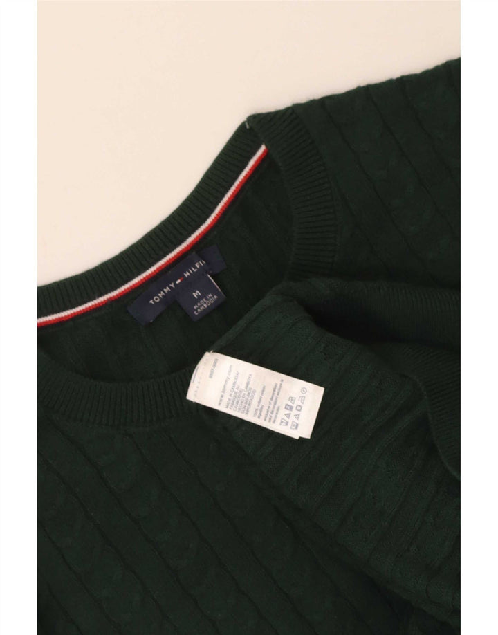 Tommy Hilfiger Damen-Pullover mit Rundhalsausschnitt, Gr. 14, Mittelgrün