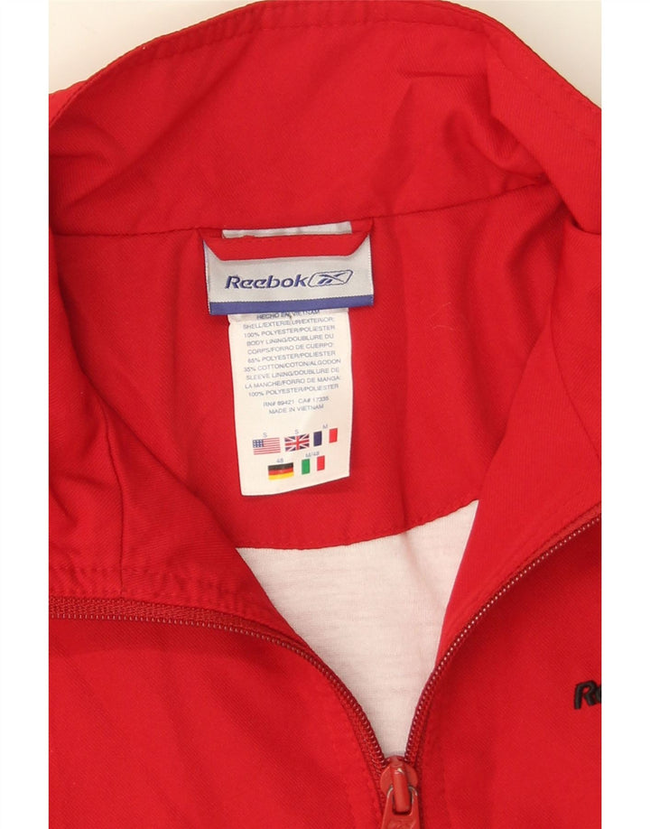 Reebok Herren-Trainingsanzug-Top-Jacke, kleines rotes Polyester