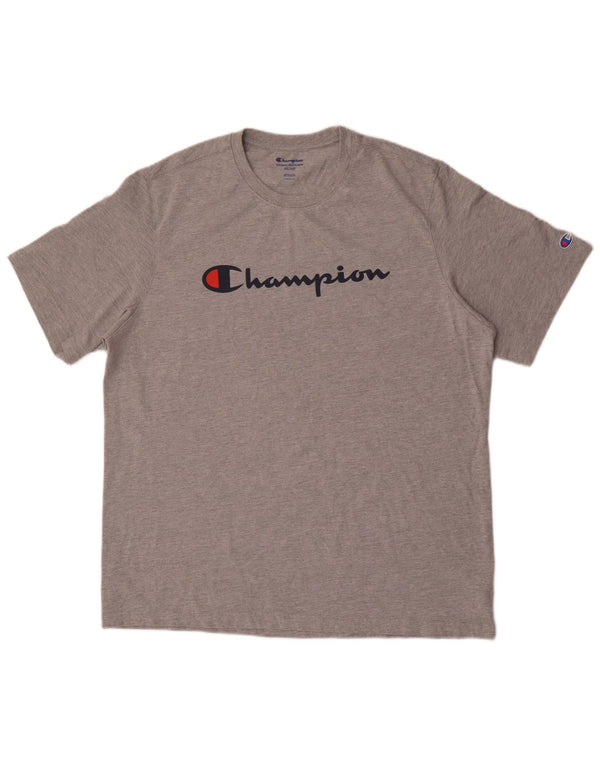 Champion Herren Grafik T-Shirt Top 2XL Grau Baumwolle