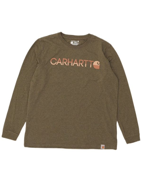 Carhartt Womens Loose Fit Graphic Top Langarm US 12/14 Large Khaki