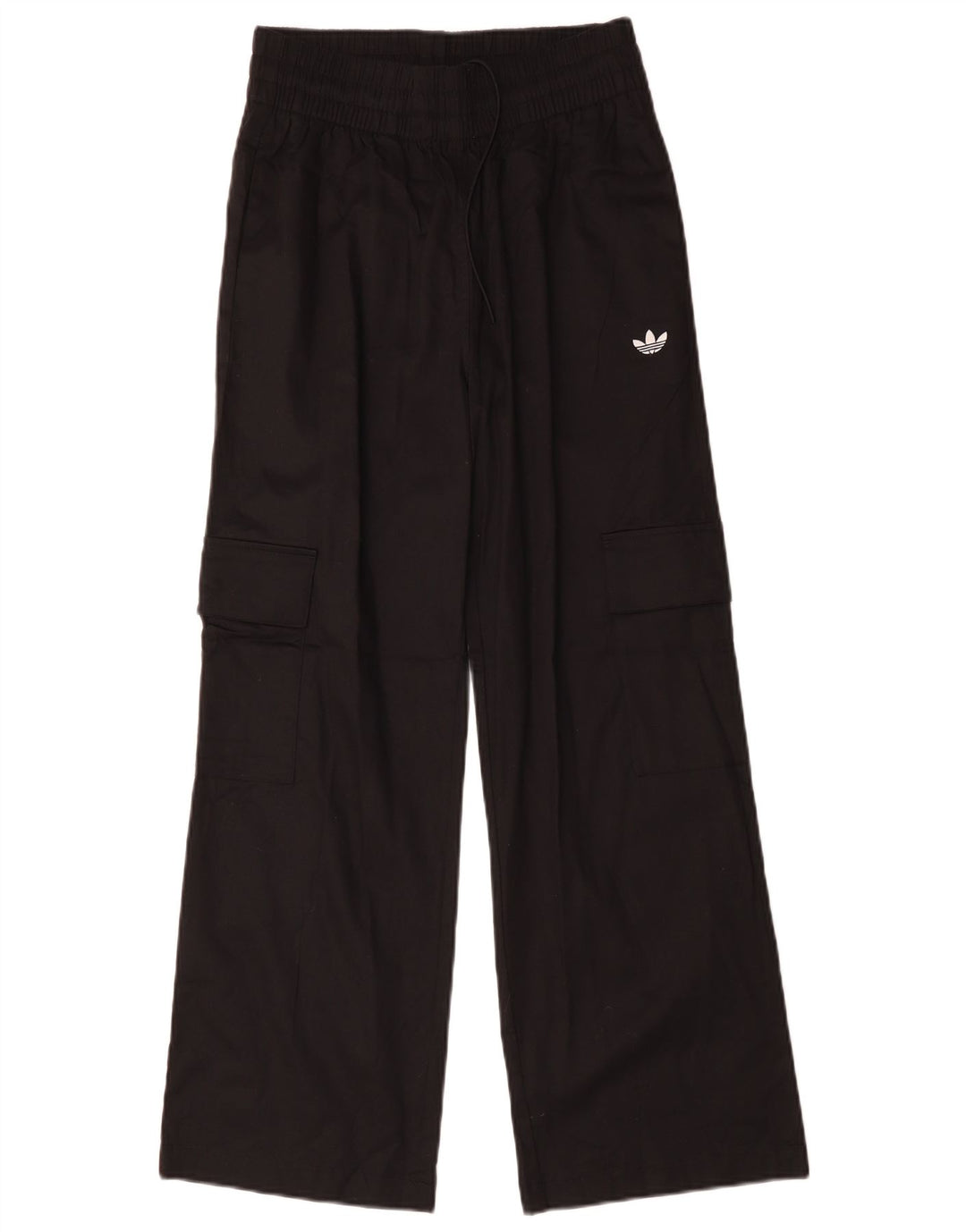 ADIDAS Damen Cargohose mit hoher Taille, UK 8/10, Größe S, W25, L28, Schwarz