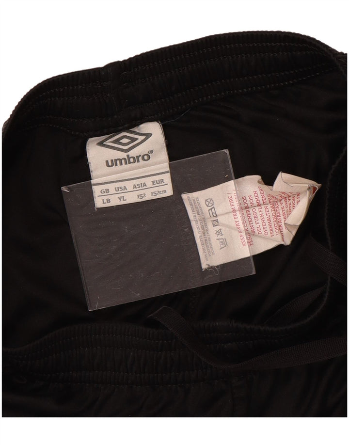 UMBRO Boys Sport Shorts 11-12 Years Large Black Polyester