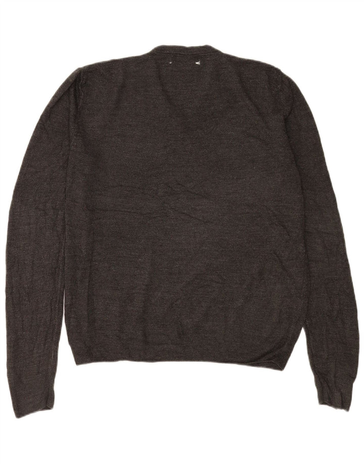 Marks & Spencer Herren-Pullover mit V-Ausschnitt, groß, Acryl, Grau