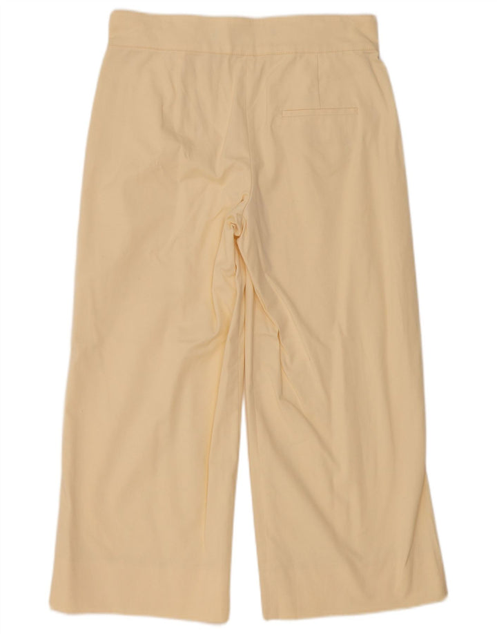 Zara Damen Studio-Hose mit weitem Bein, mittelgroß, W28, L24, gebrochenes Weiß
