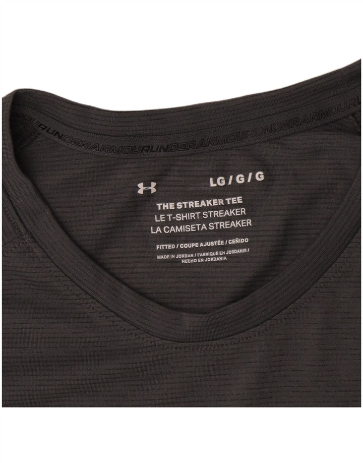 Under Armour Herren Tailliertes T-Shirt Top Large Grau