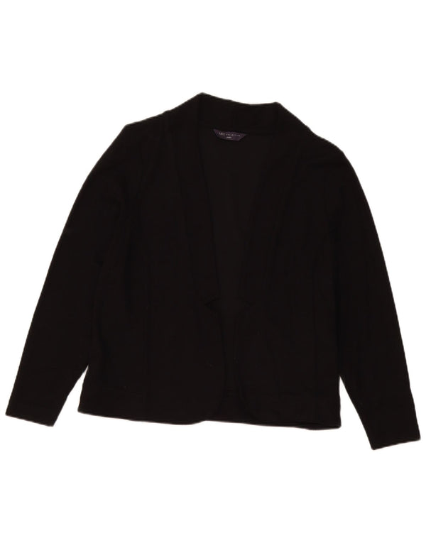 Marks & Spencer Womens Petite Open Cardigan Pullover UK 18 XL Schwarz Viskose