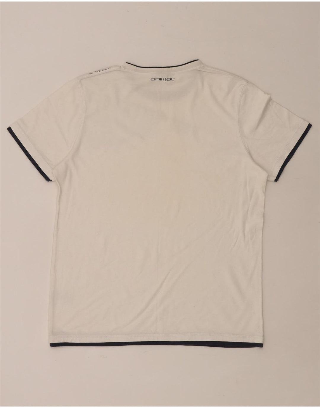 ANIMAL Grafisches T-Shirt-Oberteil für Herren aus mittelweißer, geblümter Baumwolle