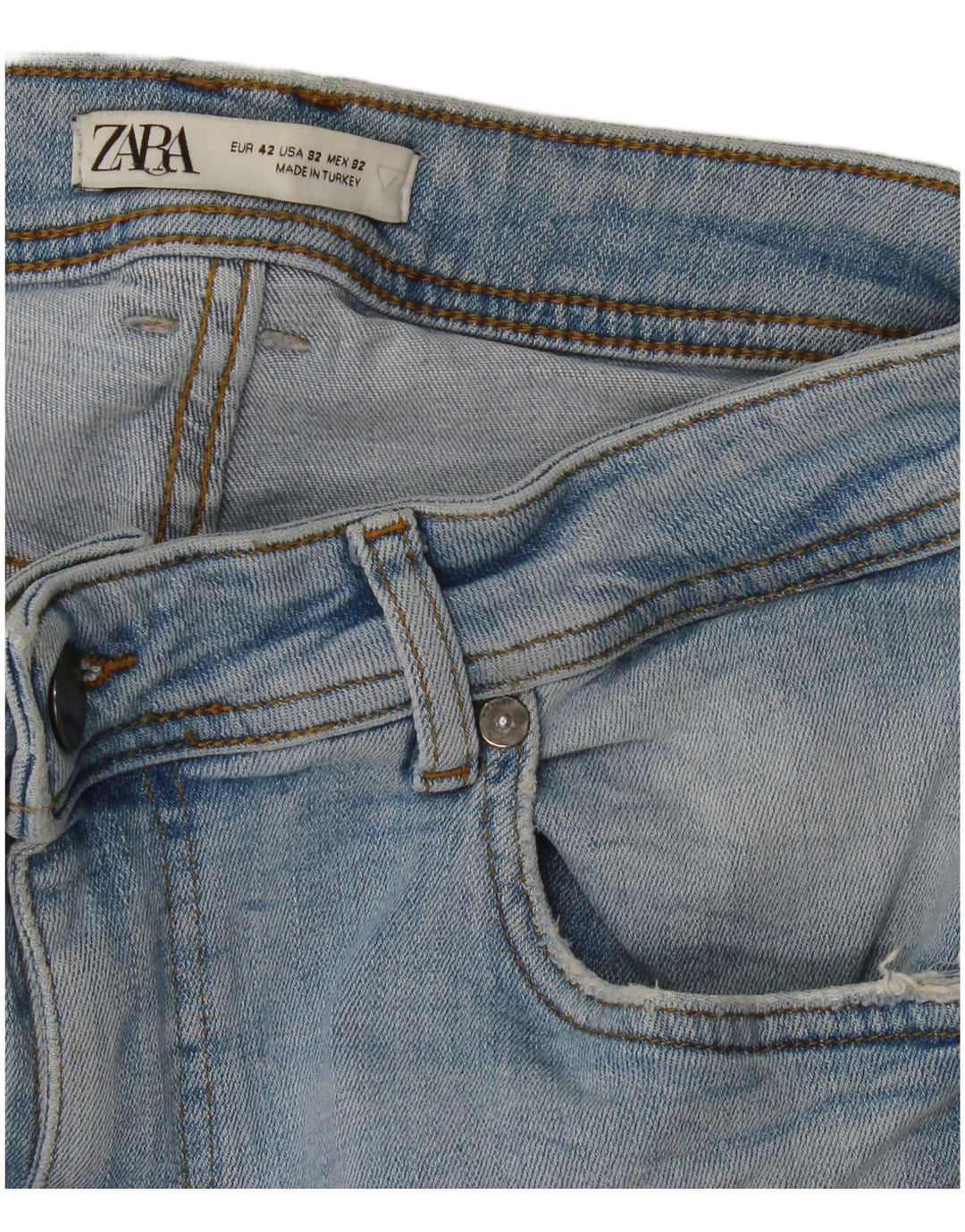 Kurze Jeans für Herren von Zara, EU 42, Größe L, W32, L25, Blau