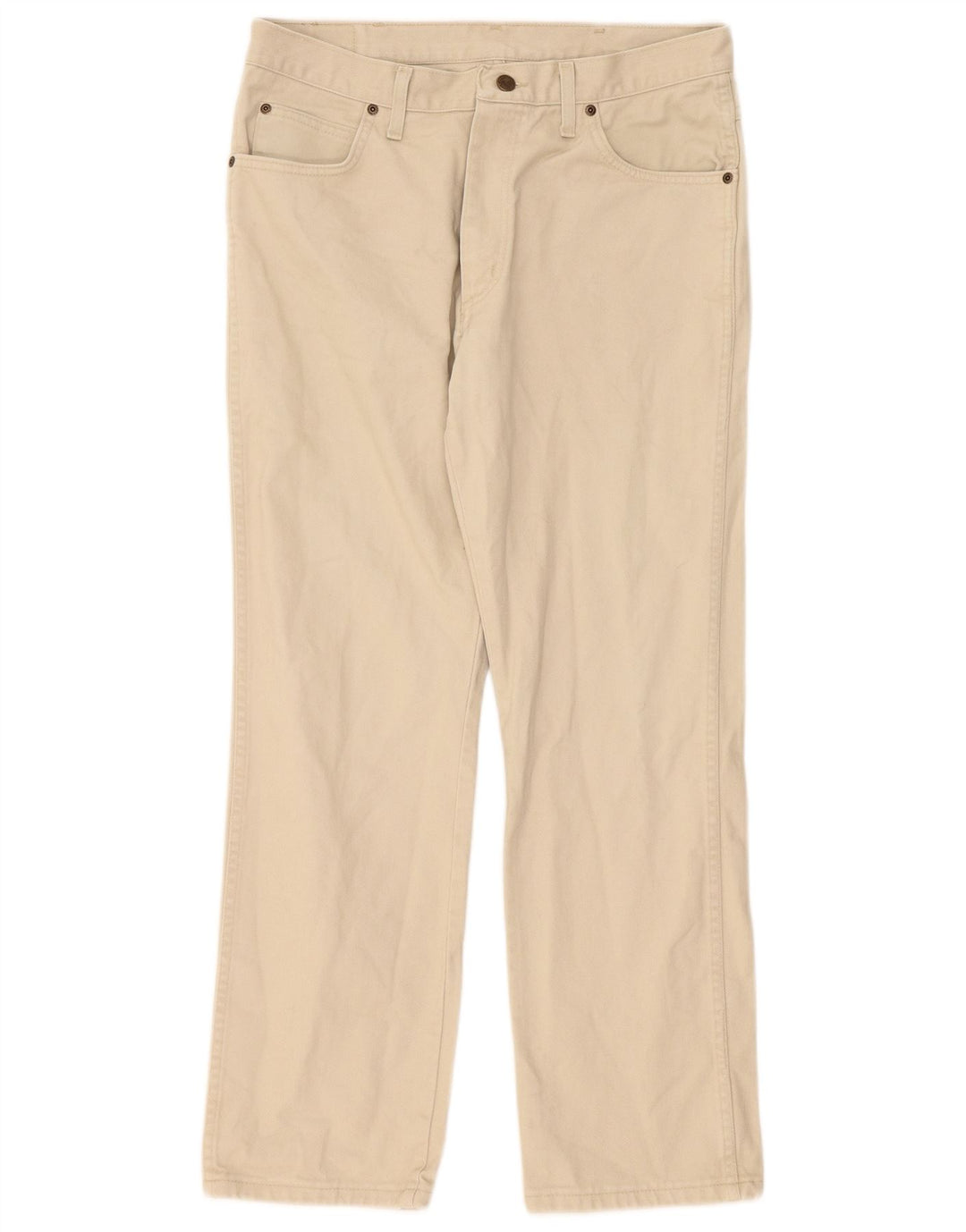 Wrangler Herren Straight Jeans W34 L30 Beige Baumwolle