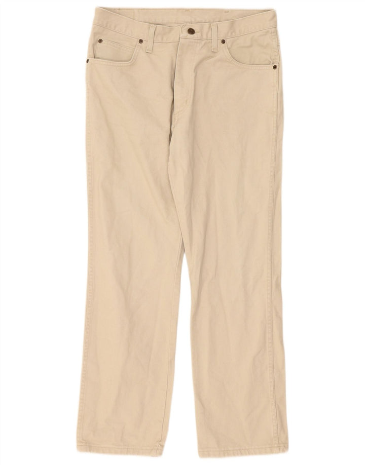 Wrangler Herren Straight Jeans W34 L30 Beige Baumwolle