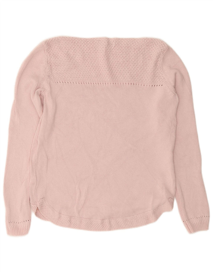Marks & Spencer Damen-Pullover in Übergröße mit U-Boot-Ausschnitt, Gr. 10, Größe S, Rosa